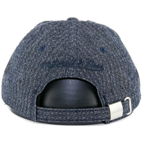 Mitchell & Ness Charlotte Hornets Reverse Denim Slouch Strapback Hat Navy