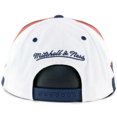 Mitchell & Ness Golden State Warriors Team Short Two Tone Snapback Hat White Navy