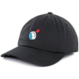 The Hundreds x Aaron Kai Wave Bomb Strapback Hat Black