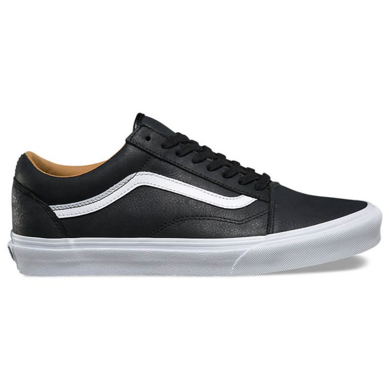 Vans Old Skool Premium Leather Shoe Black True White