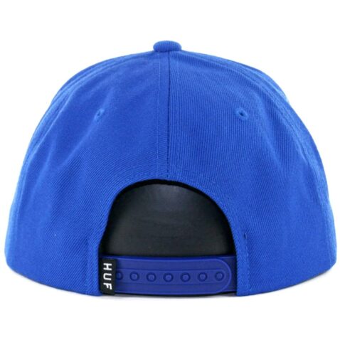 HUF Box Logo Snapback Hat Dark Cobalt