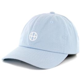 HUF Circle H Curve Visor Strapback Hat Light Blue