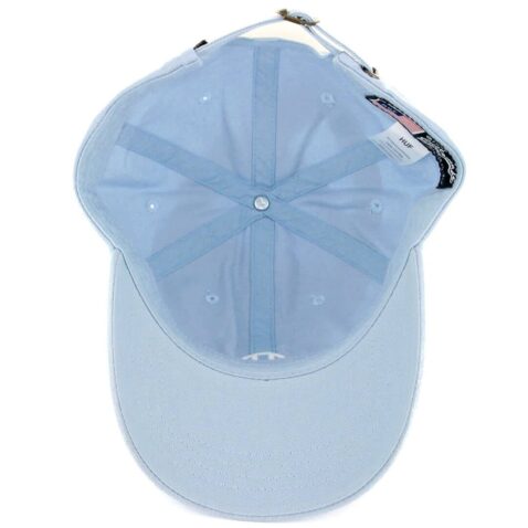 HUF Circle H Curve Visor Strapback Hat Light Blue