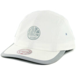Mitchell & Ness Golden State Warriors Grey Poly Double Strapback Hat White