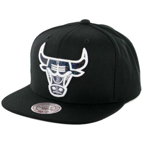 Mitchell & Ness Chicago Bulls Dark Hologram Snapback Hat Black