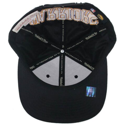 Mitchell & Ness Golden State Warriors Ripstop Honey Snapback Hat Black