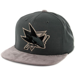 Mitchell & Ness San Jose Sharks Buttery Snapback Hat Dark Grey-Grey