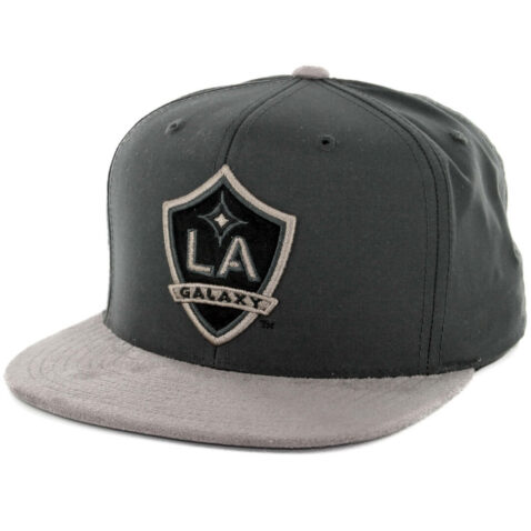 Mitchell & Ness Los Angeles Galaxy Buttery Snapback Hat Dark Grey-Grey