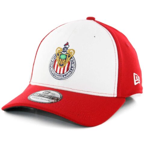 New Era 39Thirty Chivas de Guadalajara Stretch Fit Hat Scarlet White