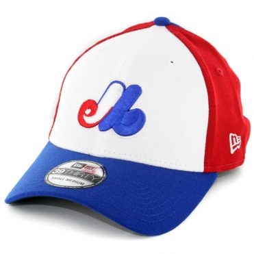 New Era 39Thirty Montreal Expos CO Team Classic Stretch Fit Hat Royal Blue Red White