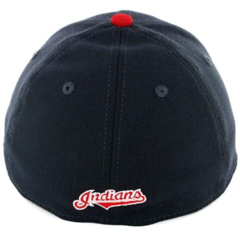 New Era 39Thirty Cleveland Indians Home Team Classic Stretch Fit Hat Dark Navy Red