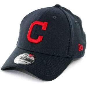 New Era 39Thirty Cleveland Indians Road Team Classic Stretch Fit Hat Dark Navy 2021