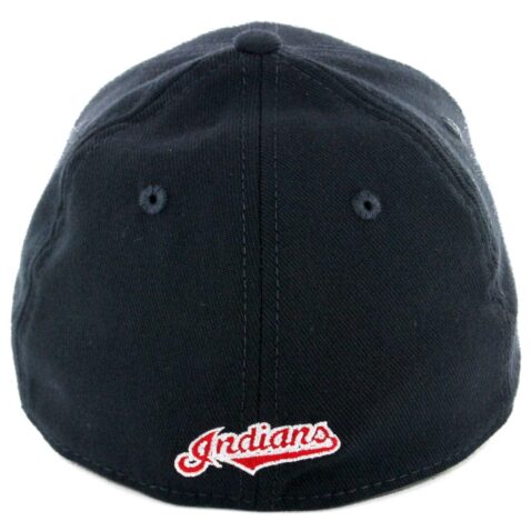 New Era 39Thirty Cleveland Indians Road Team Classic Stretch Fit Hat Dark Navy 2021 - Image 2