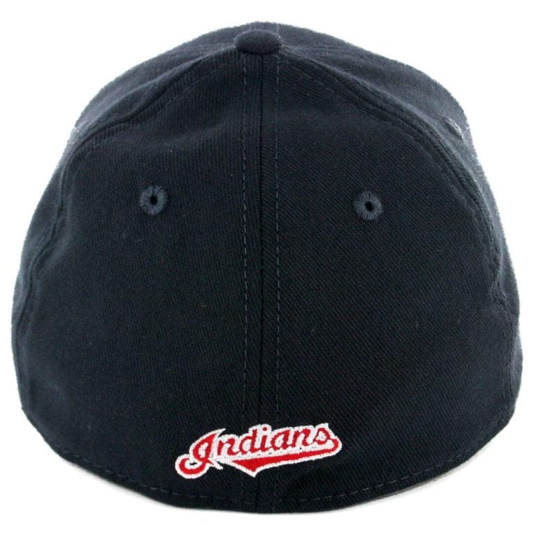 New Era 39Thirty Cleveland Indians Road Team Classic Stretch Fit Hat Dark Navy-Back New Era 39Thirty Cleveland Indians Road Team Classic Stretch Fit Hat Dark Navy-Back