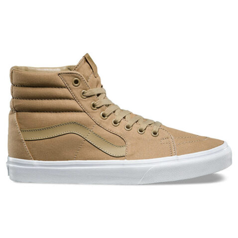 Vans Sk8-Hi Mono Canvas Shoe Khaki True White