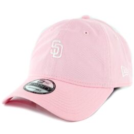 New Era 9Twenty San Diego Padres Micro Logo Strapback Hat Pink White