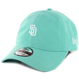 New Era 9Twenty San Diego Padres Micro Logo Strapback Hat Clear Mint White