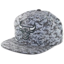 Mitchell & Ness Chicago Bulls Ballistic Camo Snapback Hat Grey Camo