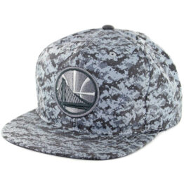 Mitchell & Ness Golden State Warriors Ballistic Camo Snapback Hat Grey Camo