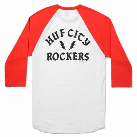 HUF Rockers Raglan T-Shirt White Red