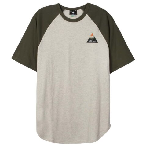 LRG Explore Baseball Short Sleeve Raglan T-Shirt Oatmeal Heather