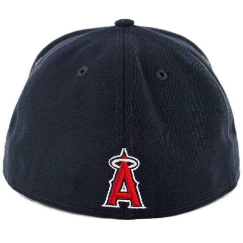 New Era 59Fifty Los Angeles Angels Logo Popped Fitted Hat Dark Navy