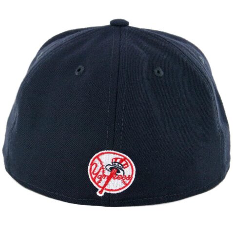 New Era 59Fifty New York Yankees Logo Popped Fitted Hat Dark Navy