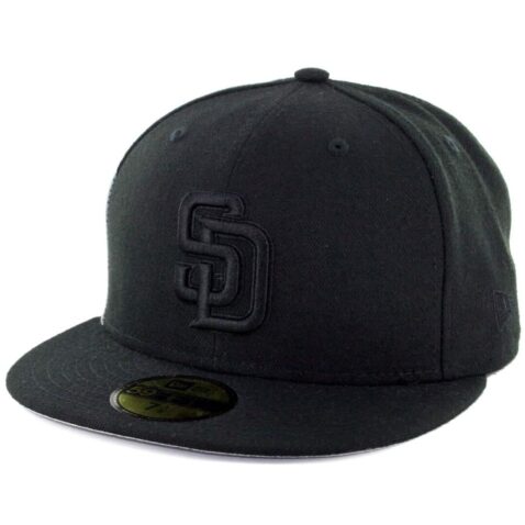 New Era 59Fifty San Diego Padres Side Flect Fitted Hat Black