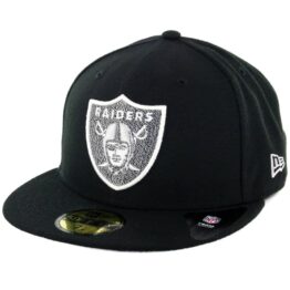 New Era 59Fifty Oakland Raiders Team Twisted Fitted Hat Black