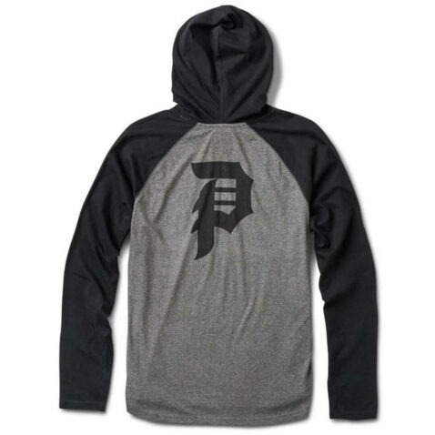 Primitive Dirty P Raglan Hooded Sweatshirt Grey Heather