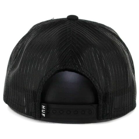 HUF Tripple Triangle Trucker Snapback Hat Black