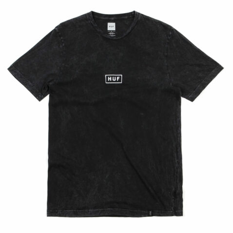 HUF Bar Logo Overdye Mineral T-Shirt Black