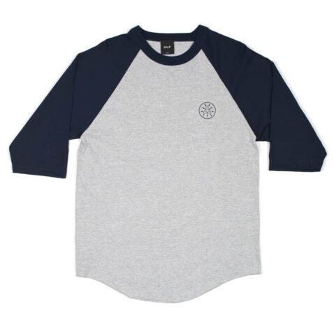 HUF Bolt Triangle Raglan T-Shirt Athletic Heather Navy