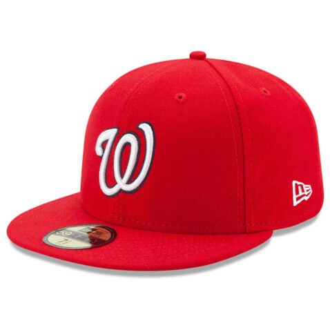 New Era 59Fifty Washington Nationals Home Youth Authentic Collection On Field Fitted Hat