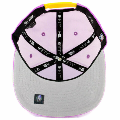 New Era 9Fifty Los Angeles Lakers RUGD Canvas Snapback Hat Acid Orchid