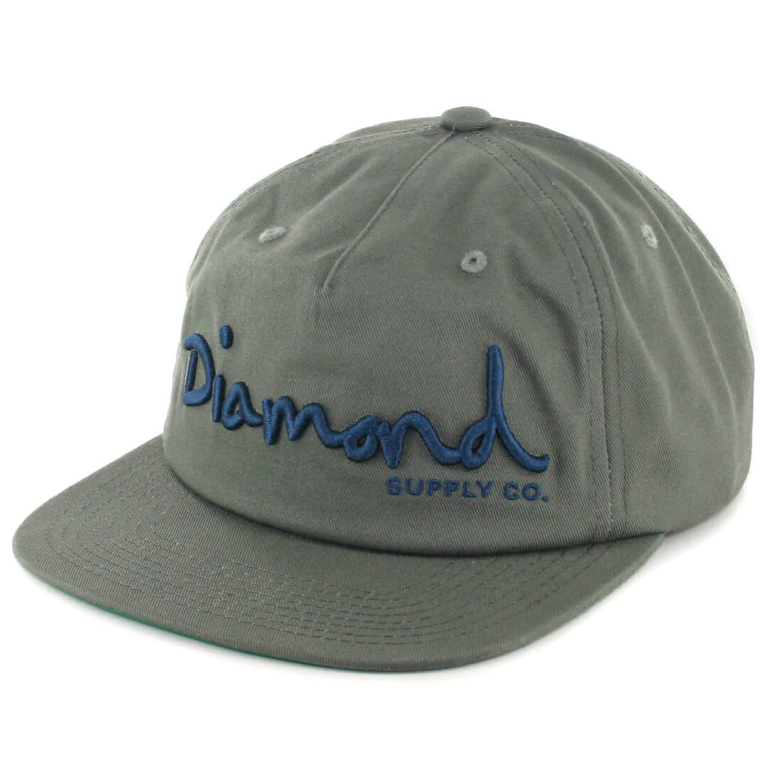 Diamond Supply Co OG Script SU17 Snapback Hat Grey Diamond Supply Co OG Script SU17 Snapback Hat Grey