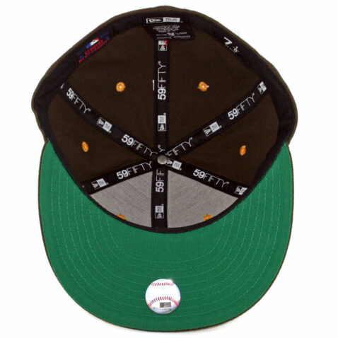 New Era 59Fifty San Diego Padres Word Jersey Logo Fitted Hat Brown Gold - Image 4