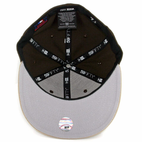 New Era 59Fifty San Diego Padres Fitted Hat Brown Khaki - Khaki - Image 3