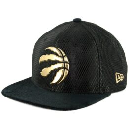 New Era 9Fifty Toronto Raptors On Court Official 2017 Snapback Hat Black