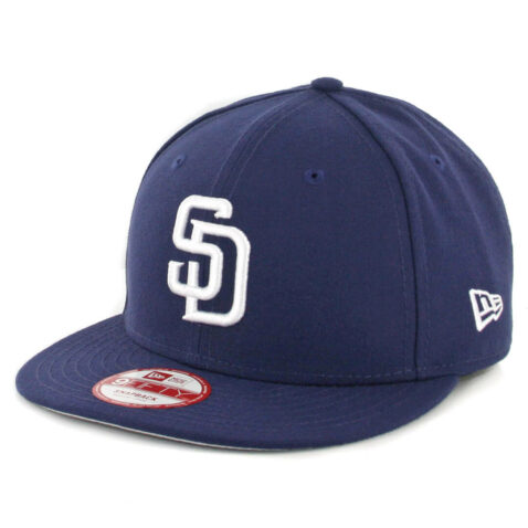 New Era 9Fifty San Diego Padres Baycik Snapback Hat Light Navy