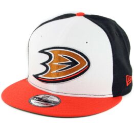 New Era 9Fifty Anaheim Ducks Snapback Hat Black White Orange