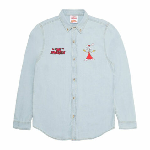 The Hundreds x Roger Rabbit Souvenir Woven Long Sleeve Shirt Light Wash