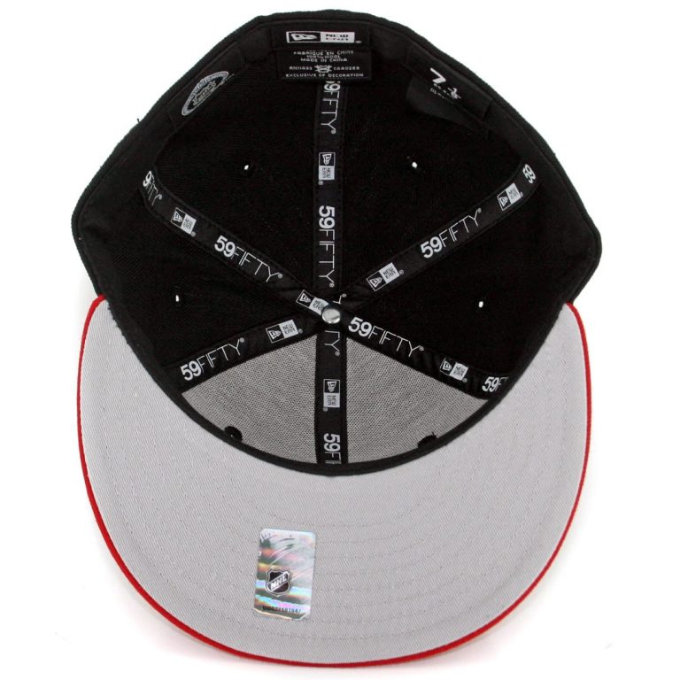 New Era 59Fifty Chicago Blackhawks ALT Fitted Hat Black Scarlet Red-Inside New Era 59Fifty Chicago Blackhawks ALT Fitted Hat Black Scarlet Red-Inside