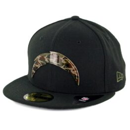 New Era 59Fifty Los Angeles Chargers Camo Badge Fitted Hat Black