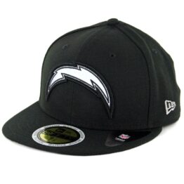 New Era 59Fifty Los Angeles Chargers Flected Team Fitted Hat Black