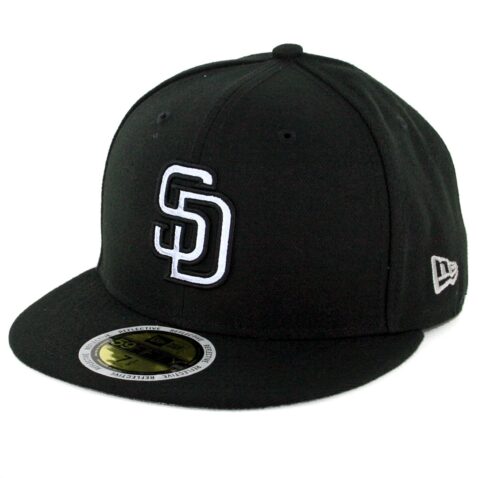 New Era 59Fifty San Diego Padres Flected Team Fitted Hat Black