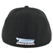 New Era 59Fifty University San Diego Toreros Fitted Hat Black White Light Blue-Back