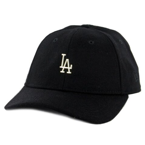 New Era 9Twenty Los Angeles Dodgers Badge Slick Strapback Hat Black