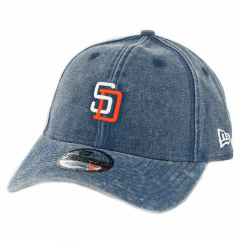 New Era 9Twenty San Diego Padres Rugged Mini Logo Strapback Hat Denim