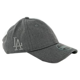 New Era 9Twenty Los Angeles Dodgers Suiting Strapback Hat Grey